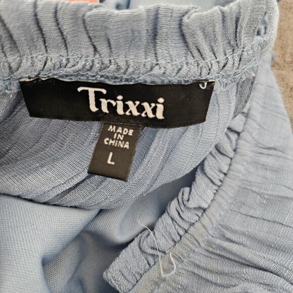 Trixxi Women's Summer Flowy Dress with Ruffled sz L - Picture 6 of 10